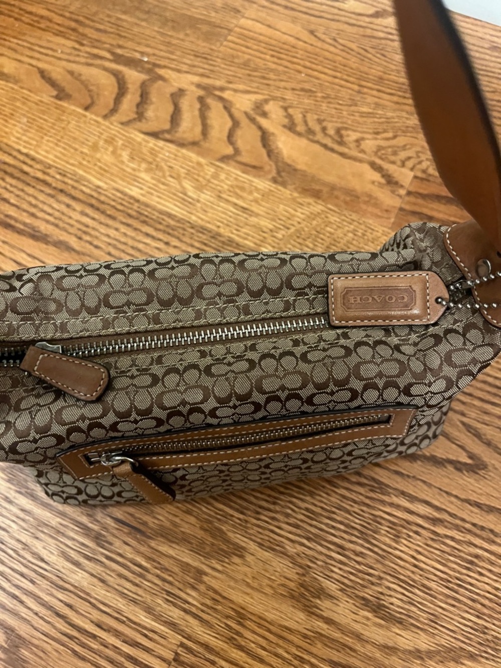 Vintage Coach Y2K Signature C Mini Hobo Demi Jacquard Canvas Shoulder Bag no6332 - Picture 6 of 11